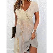 Damen T-Shirt Kleid mit Blumenmuster