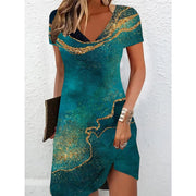 Damen T-Shirt Kleid mit Blumenmuster