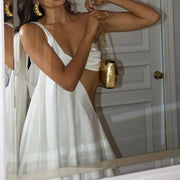 Elastic slim fit bra vest two-piece set