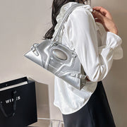 Glossy Metallic Fashion Belt Decorative Shoulder Bag