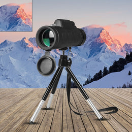 Kompatibel med Apple, Monocular Telescope Zoom Scope med Compass Phone Clip Tripod