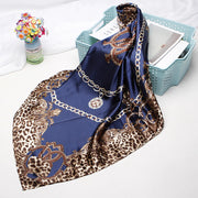 Small Square Towel European And American Printed Leopard Print Headscarf