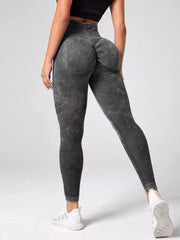 Hollow Design Seamless Leggings Hög midja Höftlyft Löpning Sport Fitness Yoga Byxor Mode Damkläder