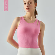 Utomhussport nakenkänsla med bröstkudde Yogajacka Skönhet tillbaka