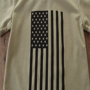 Anzug für kleine Kinder, Sommerkleidung für Herren, Camouflage-Anzug mit Unabhängigkeitstag-Flagge