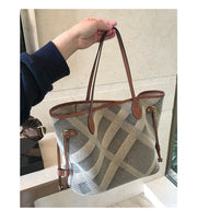 Lässige Schultertasche aus Canvas mit großem Fassungsvermögen