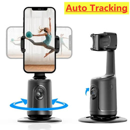 360 Auto Face Tracking Gimbal AI Smart Gimbal Face Tracking Auto Phone Hållare för Smartphone Video Vlog Live Stabilizer Tripod