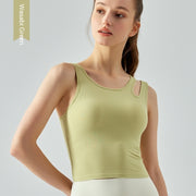 Utomhussport nakenkänsla med bröstkudde Yogajacka Skönhet tillbaka