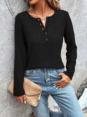 Sommar enfärgad långärmad ihålig fritidsskjorta